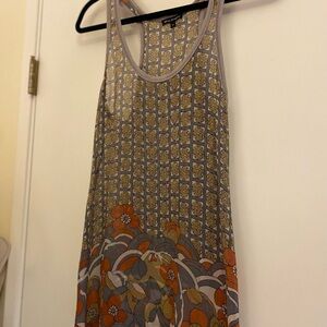 Blue Angels Geometric Floral Sheer Tunic Top